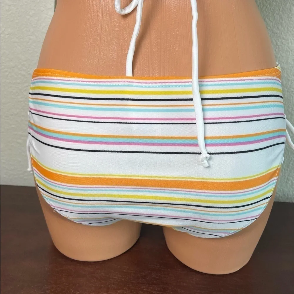 Striped 3 Piece Bikini Set NWT